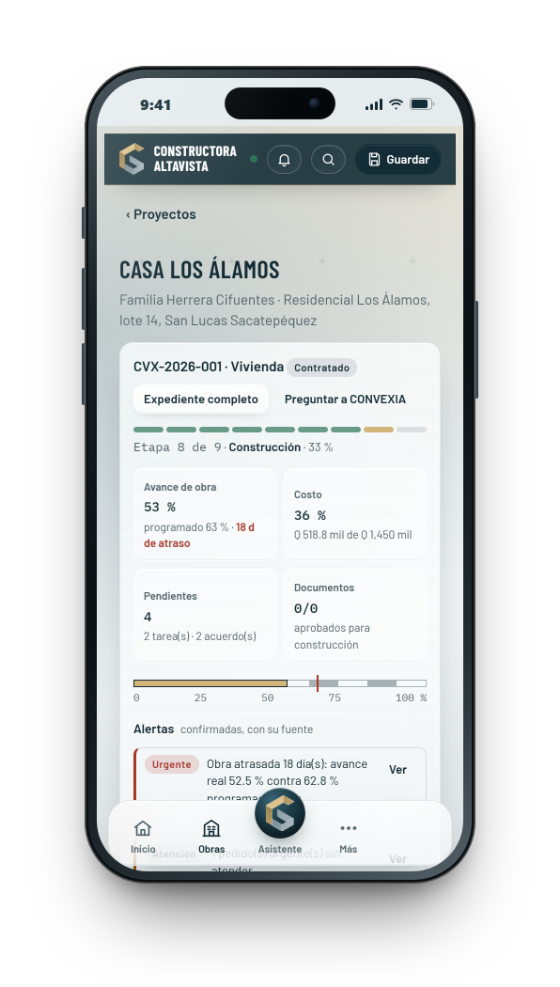 CONVEXIA en el teléfono